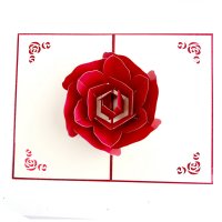 GC203 - Rose Valentine Gift 3D Pop Up Greeting Card